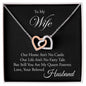 My Wife | You are my queen - Interlocking Hearts necklace